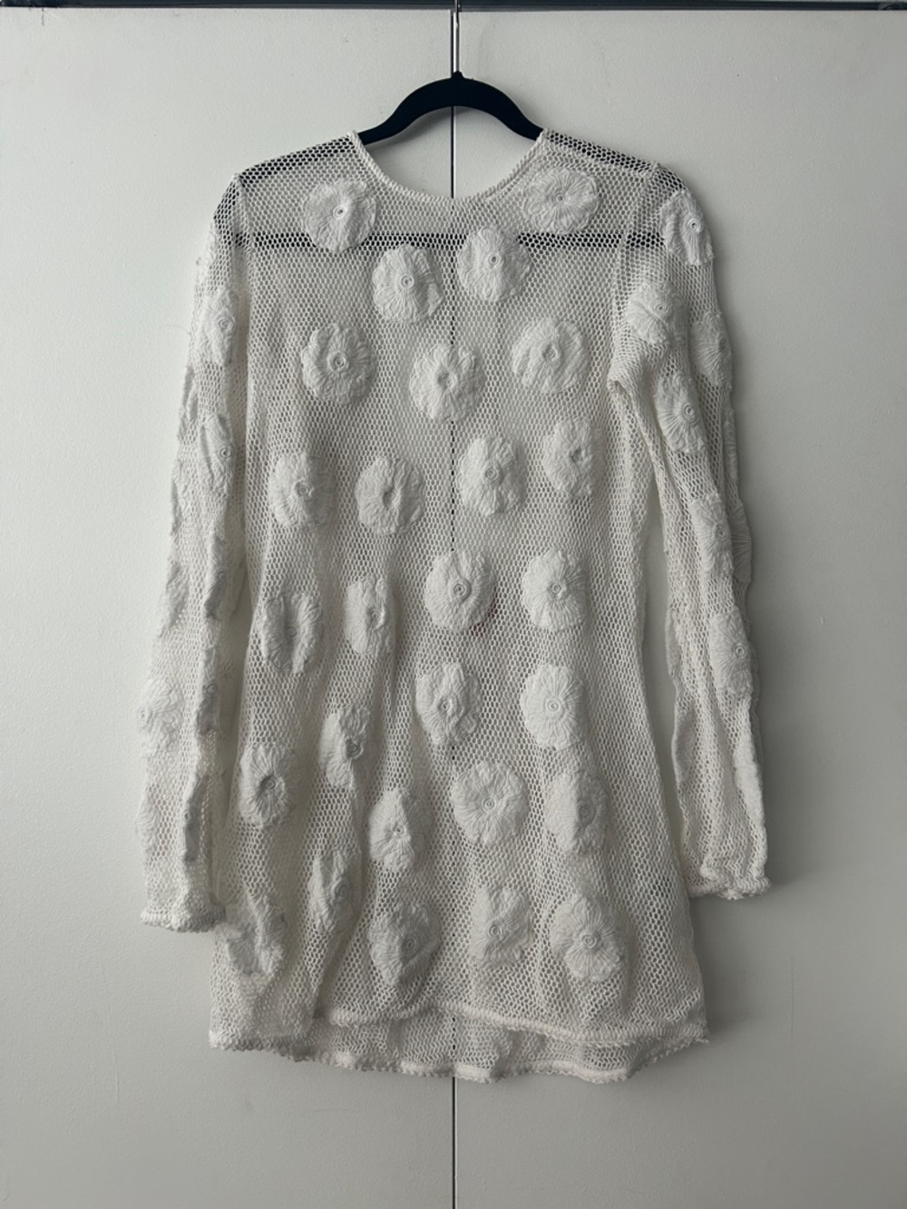 Show Me Your MuMu White Crochet Floral Open-Knit Coverup